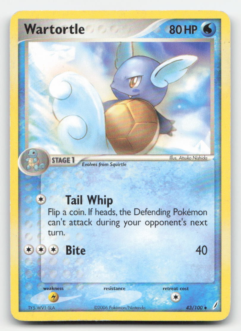 Wartortle Crystal Guardians 43/100 UC Pokemon DMG