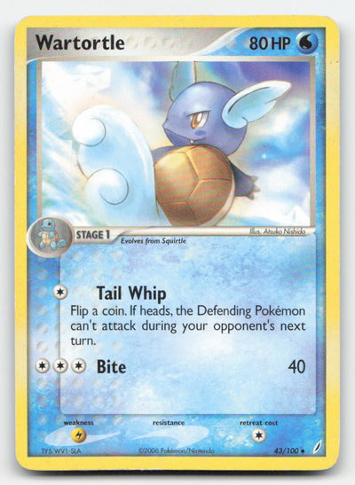 Wartortle Crystal Guardians 43/100 UC Pokemon DMG