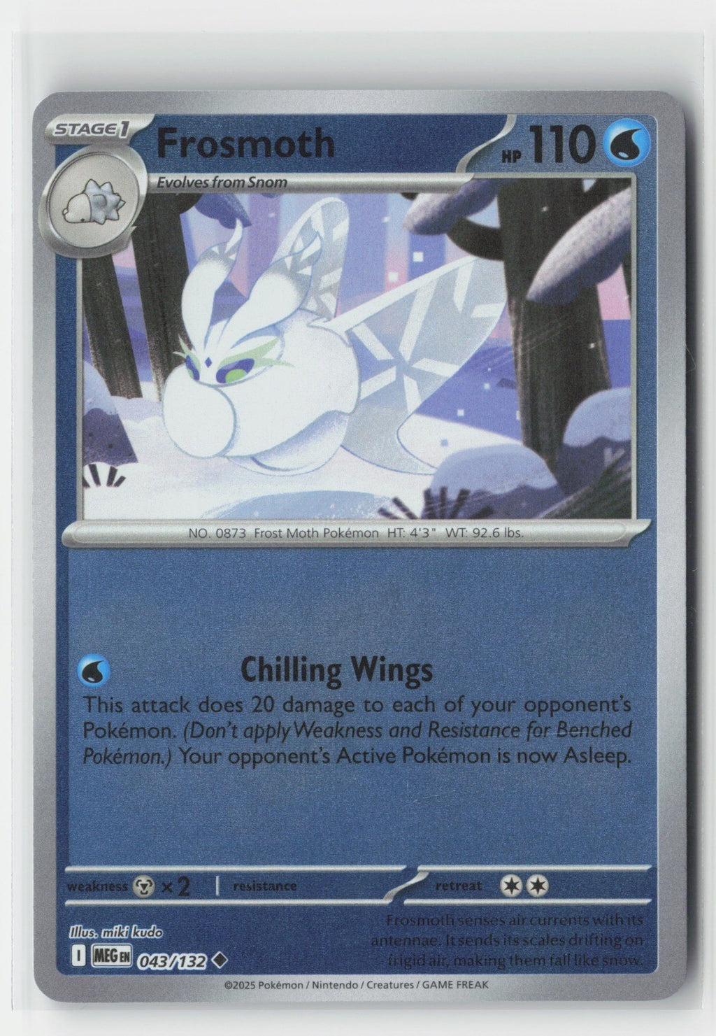 Frosmoth Reverse Holo ME01: Mega Evolution MEG 043/132 Pokemon TCG