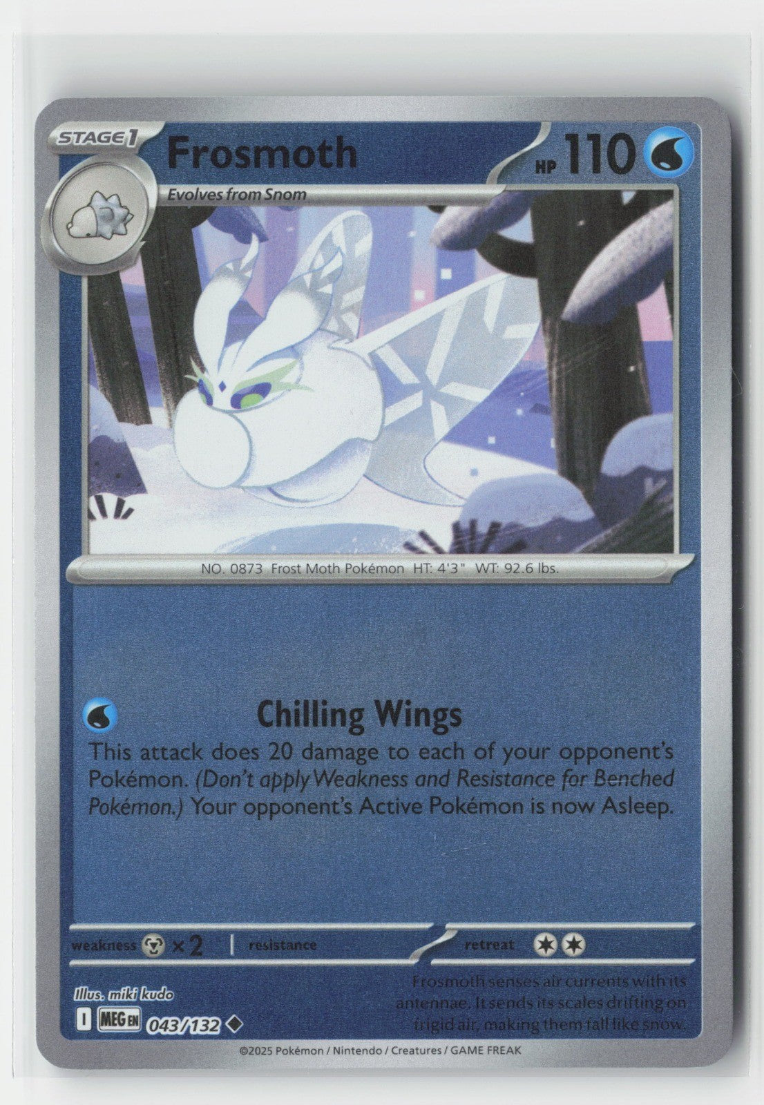Frosmoth Reverse Holo ME01: Mega Evolution MEG 043/132 Pokemon TCG