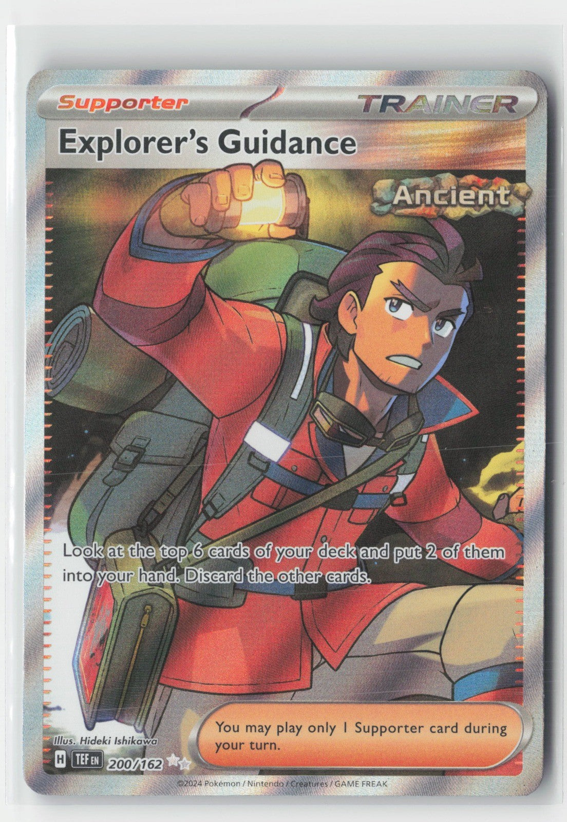 Explorer's Guidance Holo SV05: Temporal Forces TEF 200/162 Pokemon TCG