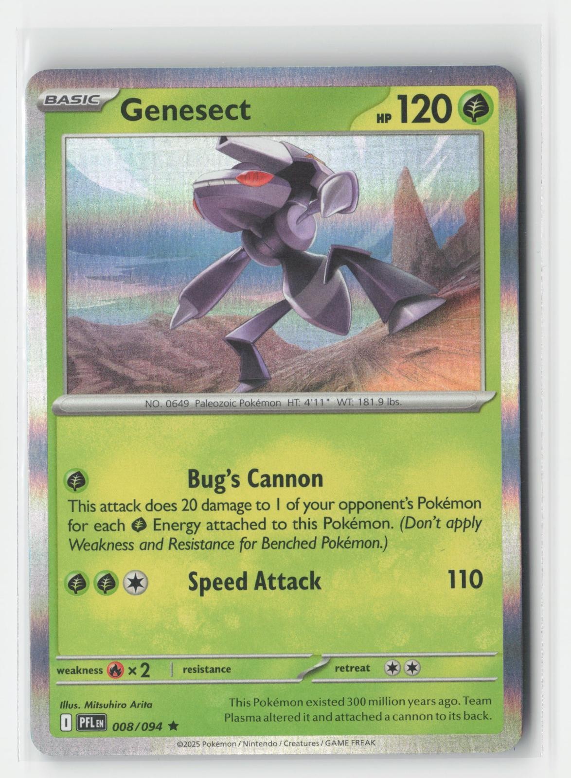 Genesect Holo Phantasmal Flames 008/094 R Pokemon NM