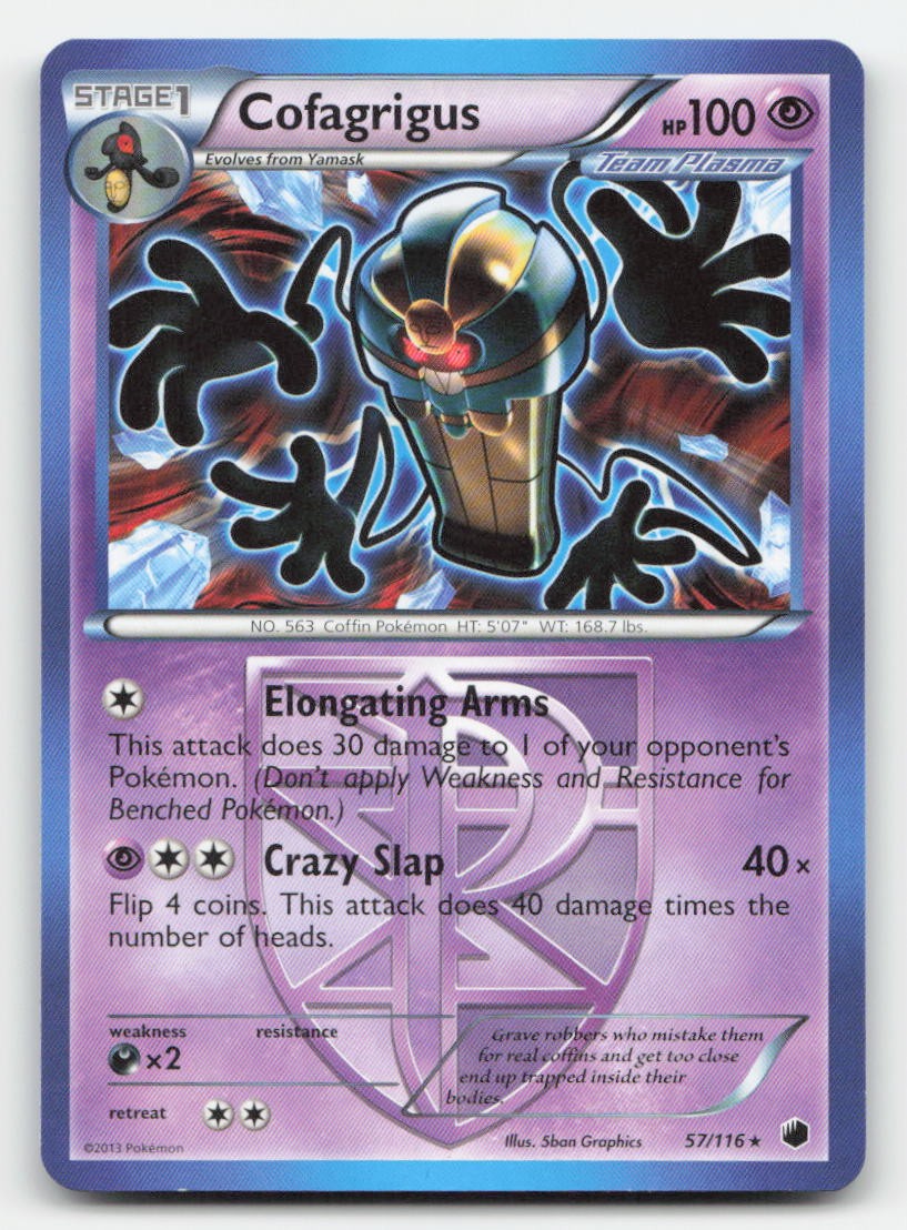 Cofagrigus Plasma Freeze 57/116 R Pokemon LP