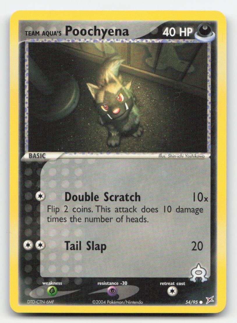 Team Aqua's Poochyena Team Magma vs Team Aqua 54/95 C Pokemon NM