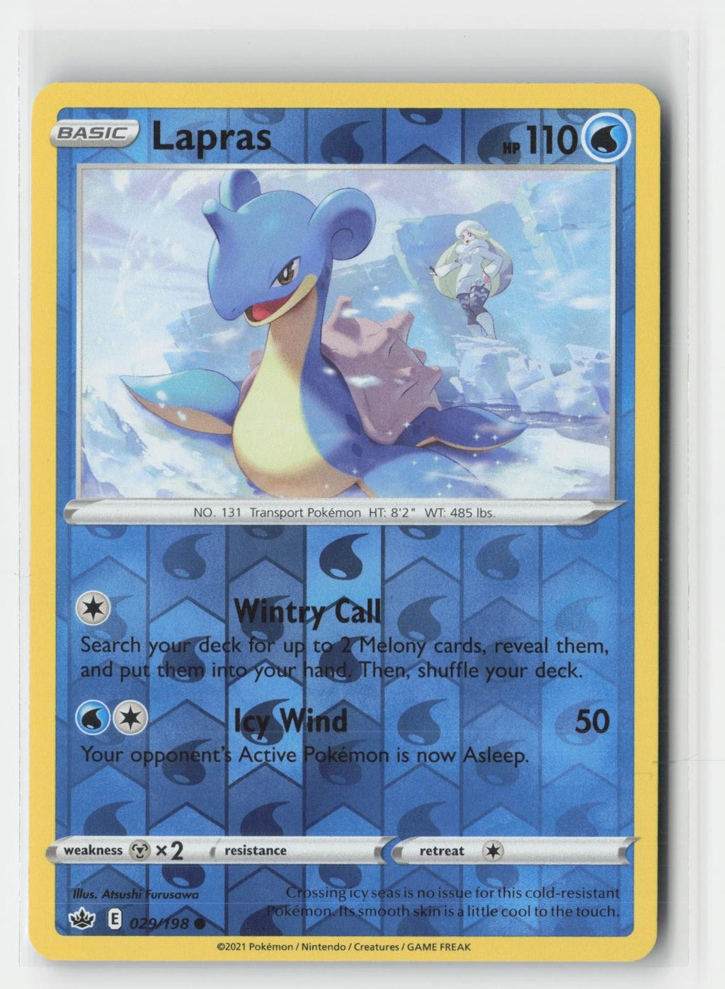 Lapras Chilling Reign 029/198 C Pokemon Reverse Holo NM