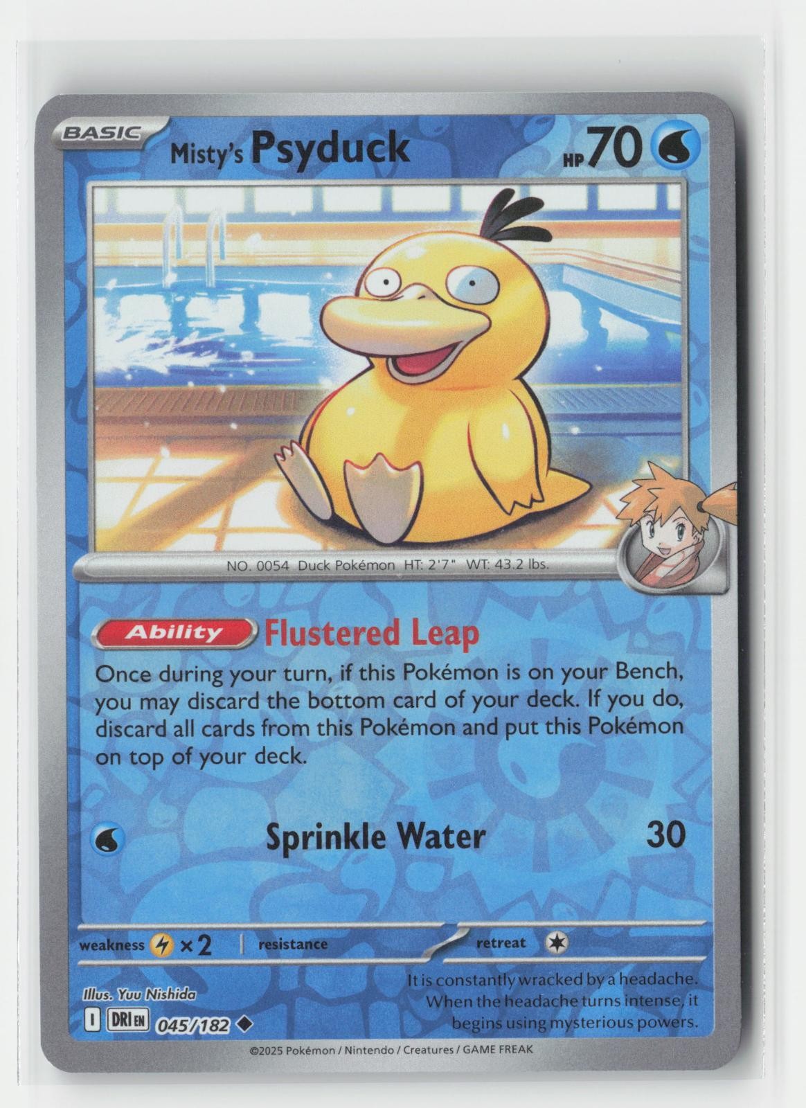 Misty's Psyduck Reverse Holo Destined Rivals 045/182 UC Pokemon NM