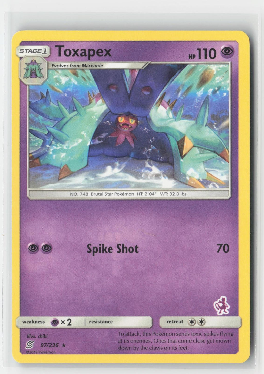 Toxapex - 97/236 (Mewtwo Stamped) Battle Academy 097/236 P Pokemon MP