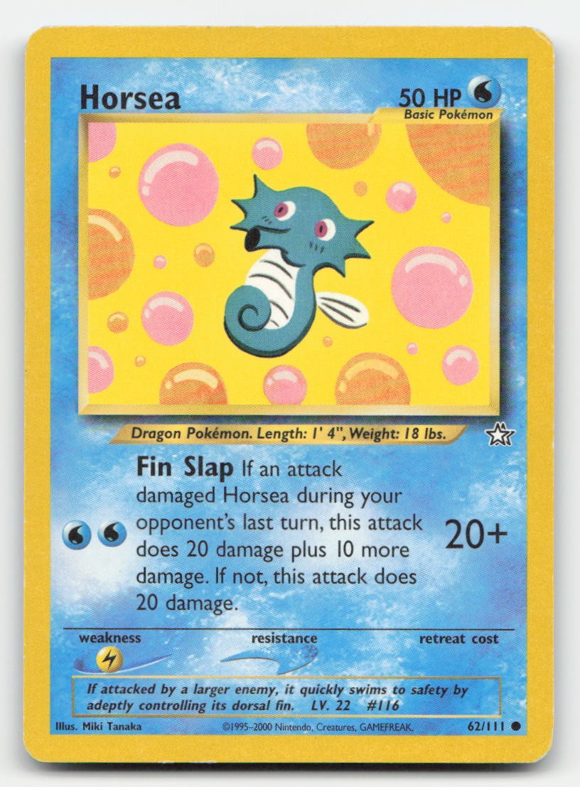 Horsea Unlimited Neo Genesis 62/111 C Pokemon HP