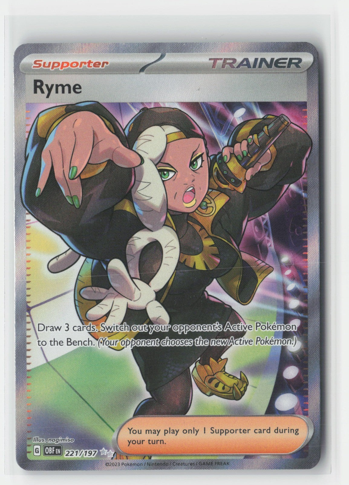 Ryme Holo SV03: Obsidian Flames OBF 221/197 Pokemon TCG