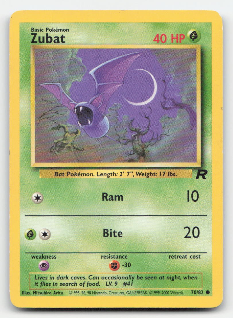 Zubat Unlimited Team Rocket 70/82 C Pokemon LP