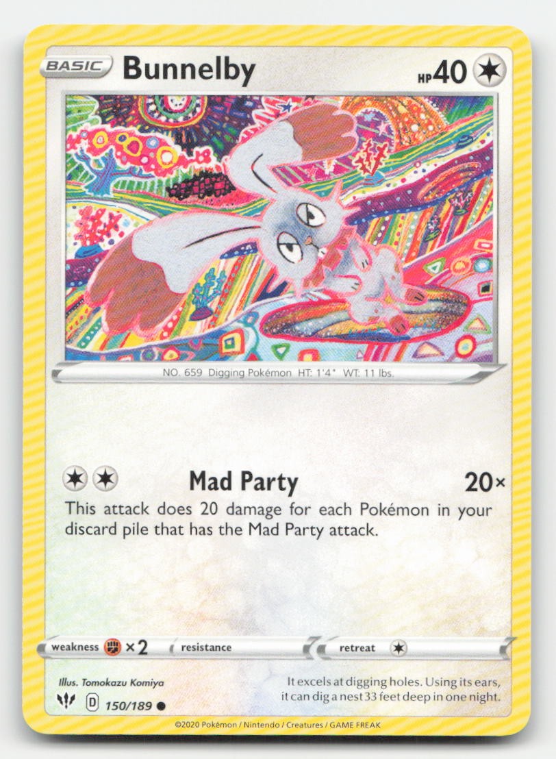 Bunnelby Darkness Ablaze 150/189 C Pokemon MP