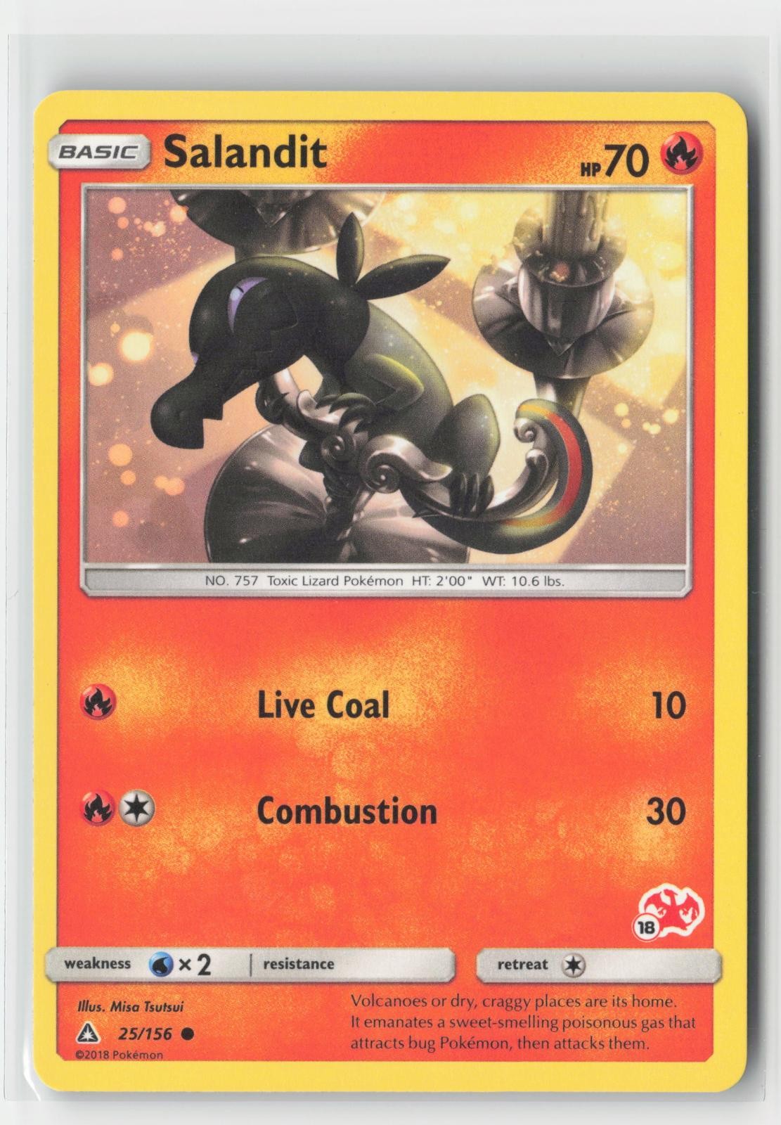 Salandit - 25/156 (#18 Charizard Stamped) Battle Academy 025/156 P Pokemon LP
