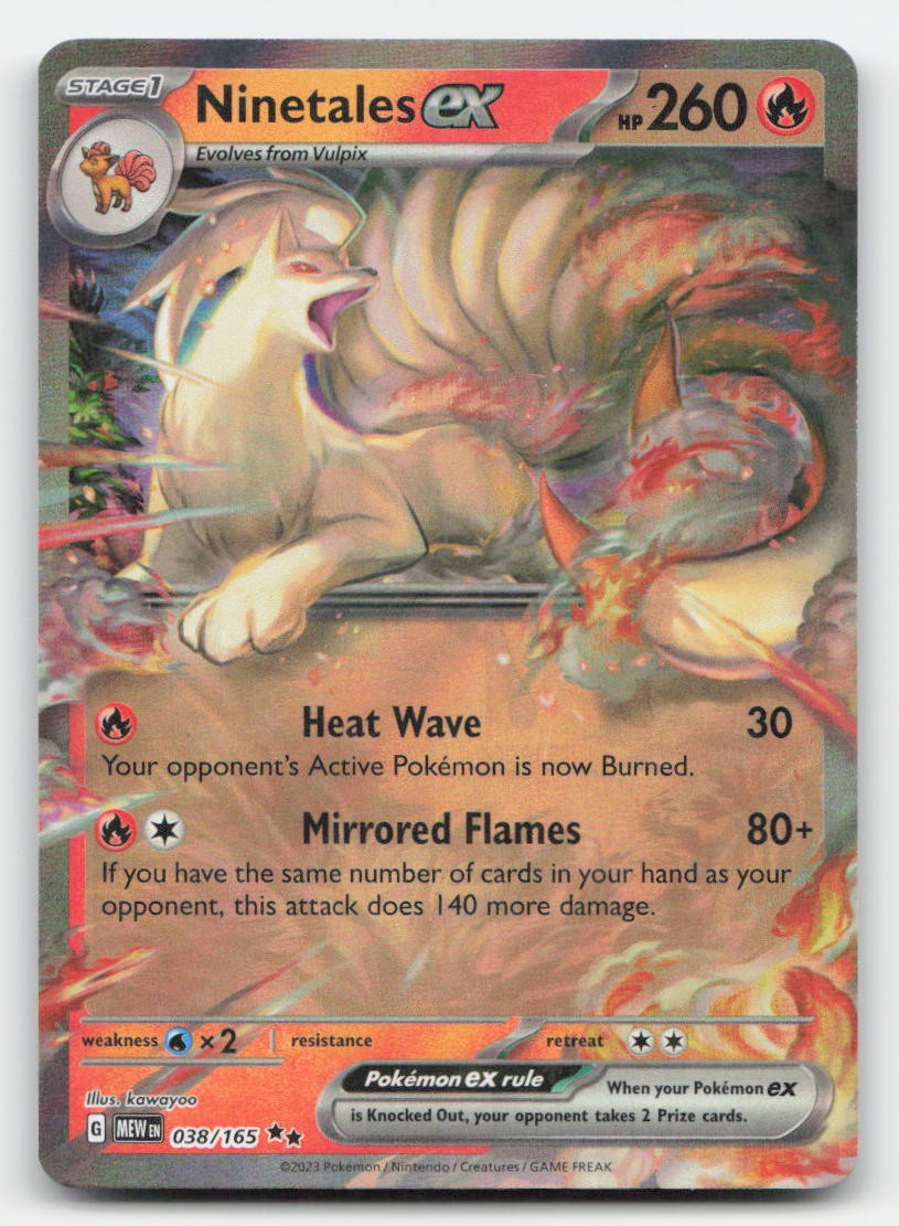 Ninetales ex 151 038/165 Double Rare Pokemon LP