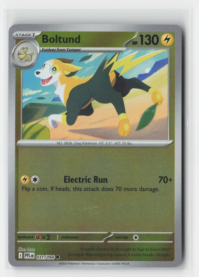 Boltund Reverse Holo ME02: Phantasmal Flames PFL 031/094 Pokemon TCG