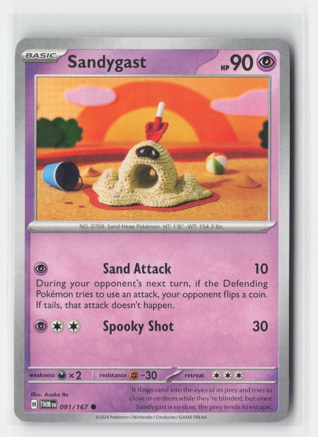 Sandygast Twilight Masquerade 091/167 C Pokemon NM