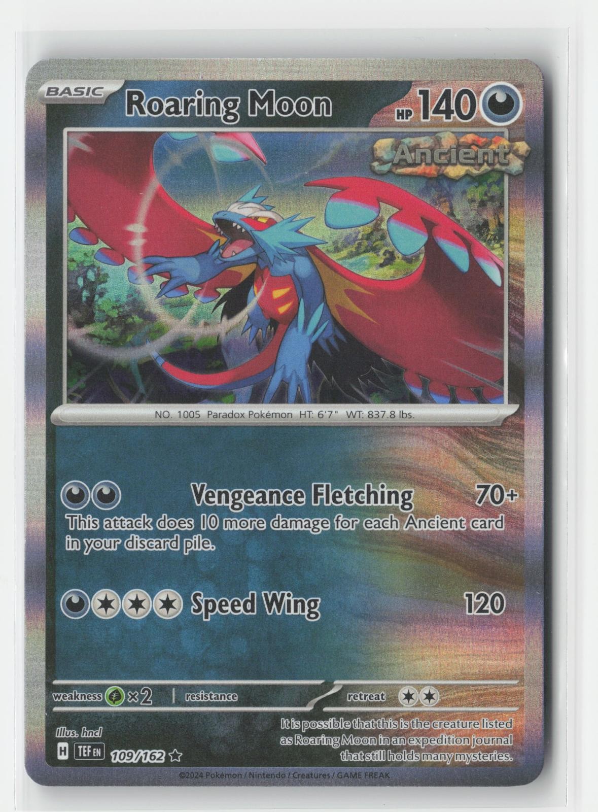 Roaring Moon Reverse Holo Temporal Forces 109/162 R Pokemon NM