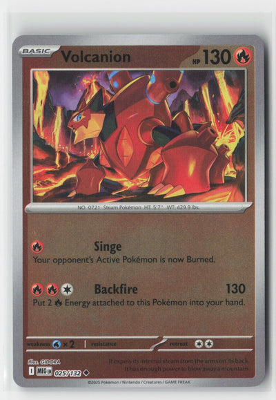 Volcanion Reverse Holo ME01: Mega Evolution MEG 025/132 Pokemon TCG
