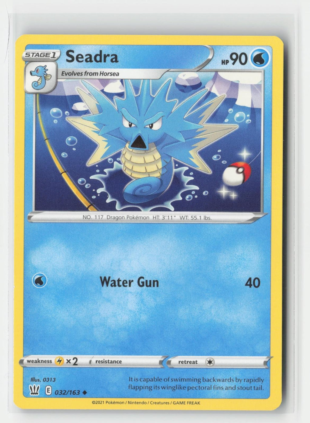 Seadra Battle Styles 032/163 UC Pokemon LP
