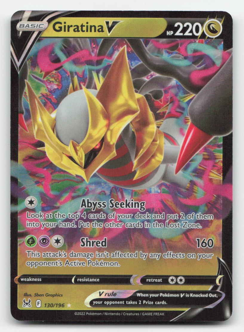 Giratina V Holo Holo Lost Origin 130/196 V Rare Pokemon NM