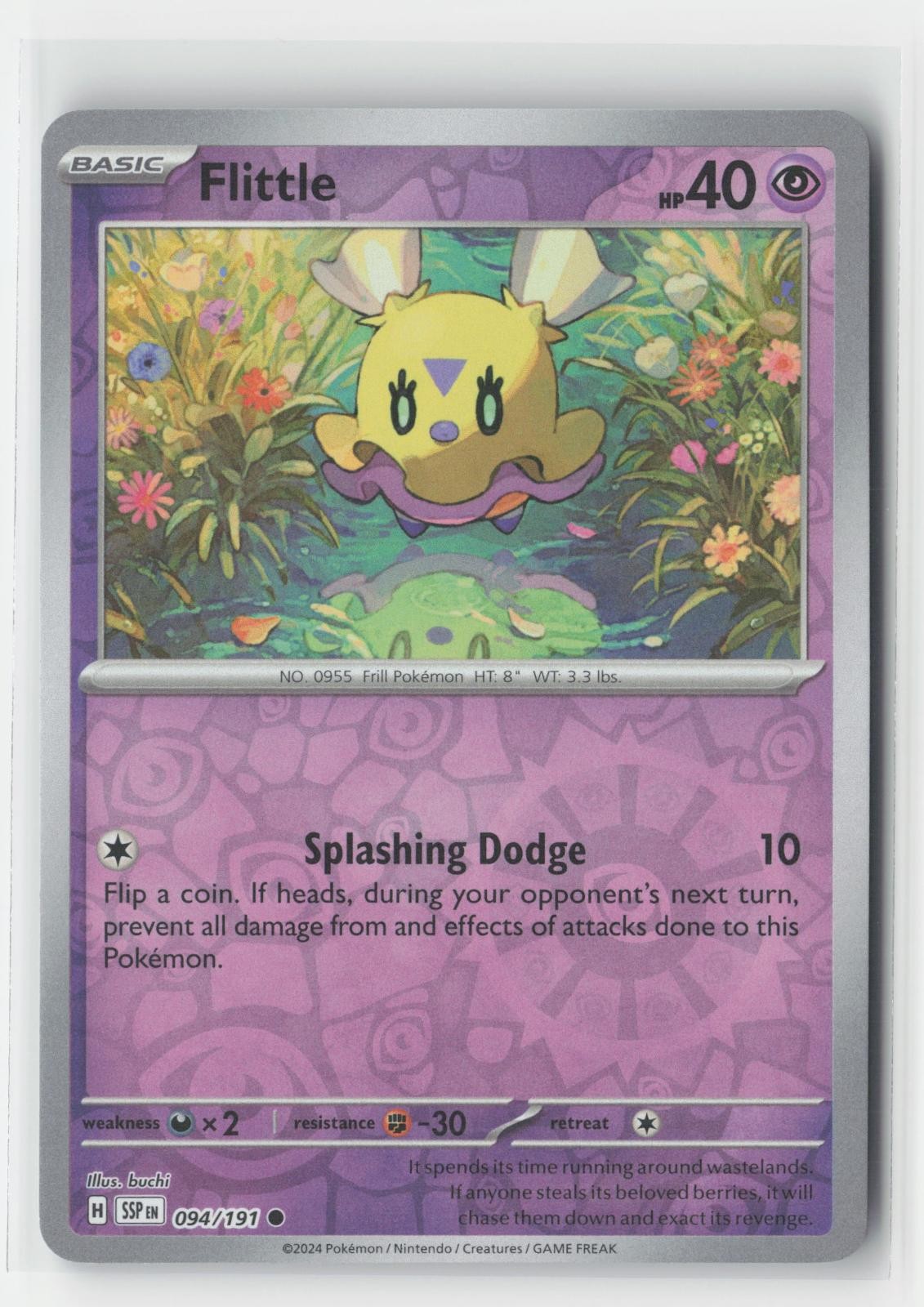 Flittle Reverse Holo Surging Sparks 094/191 C Pokemon NM