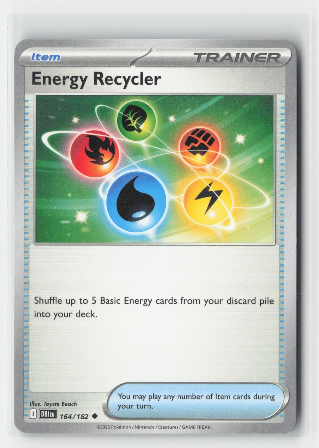 Energy Recycler Destined Rivals 164/182 UC Pokemon NM