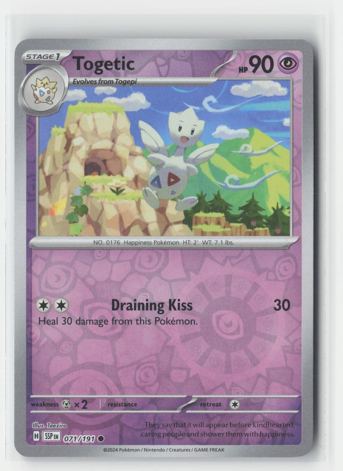 Togetic Reverse Holo Surging Sparks 071/191 C Pokemon NM