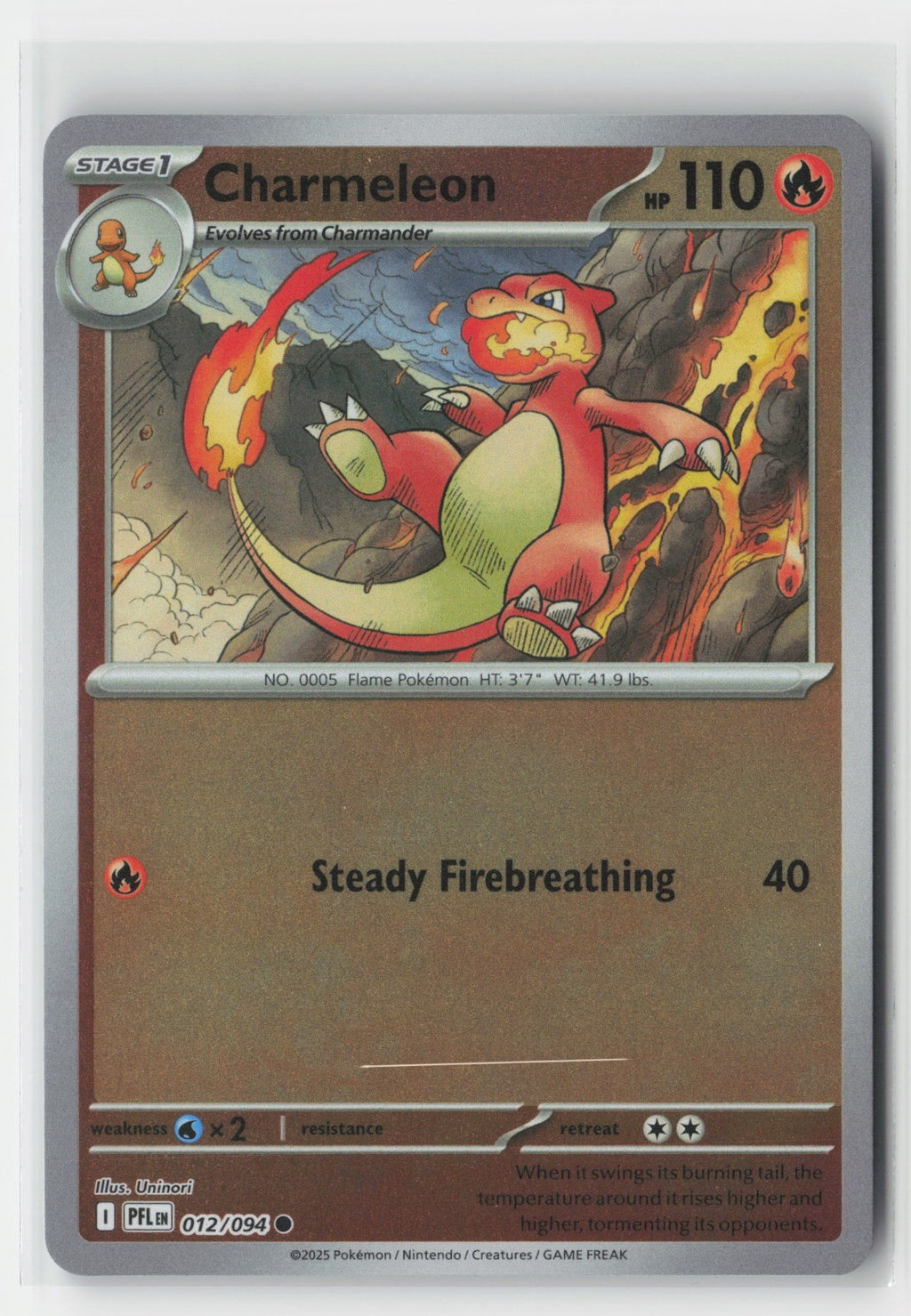 Charmeleon Reverse Holo ME02: Phantasmal Flames PFL 012/094 Pokemon TCG