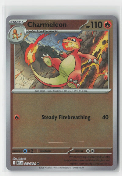 Charmeleon Reverse Holo ME02: Phantasmal Flames PFL 012/094 Pokemon TCG