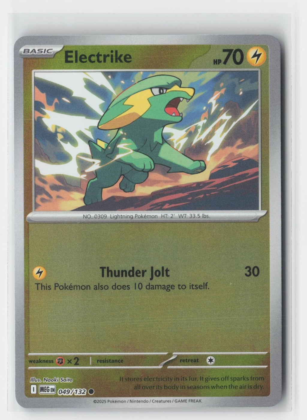 Electrike Mega Evolution 049/132 C Pokemon Reverse Holo NM