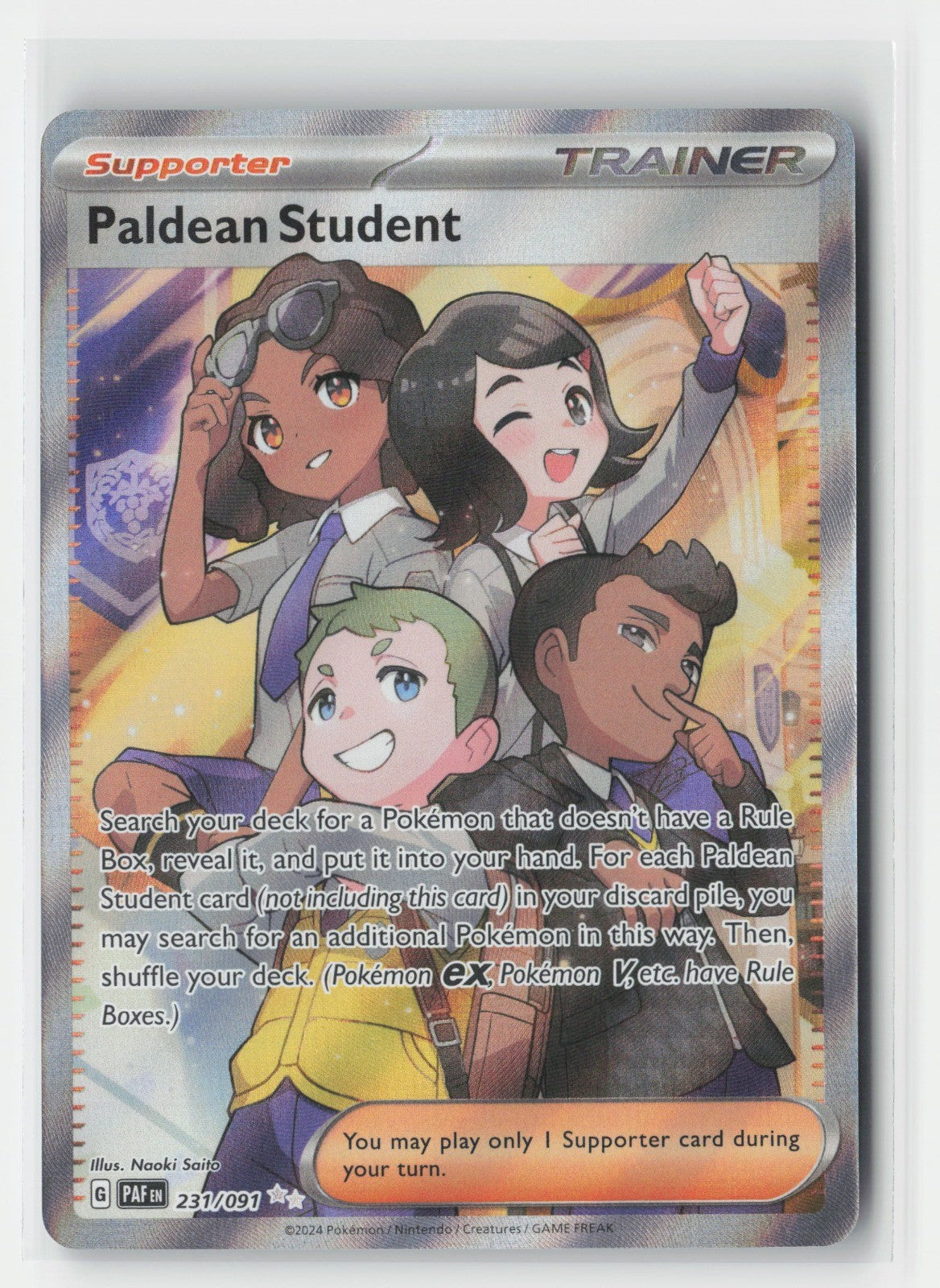Paldean Student Holo SV: Paldean Fates PAF 231/091 Pokemon TCG