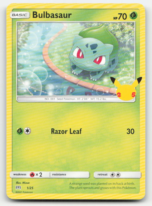 Bulbasaur McDonald's 25th Anniversary Promos 001/025 P Pokemon NM