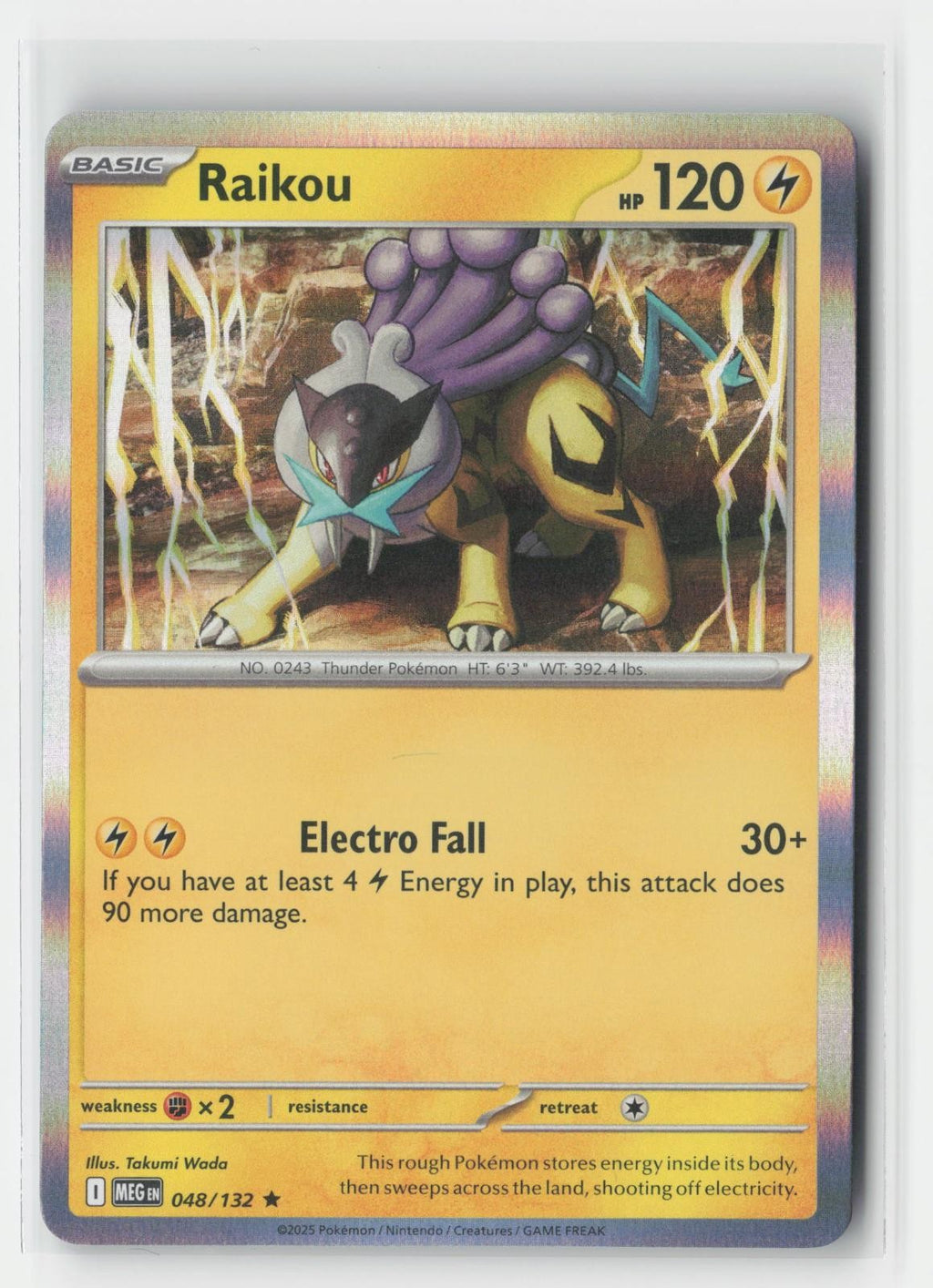 Raikou Holo Mega Evolution 048/132 R Pokemon NM