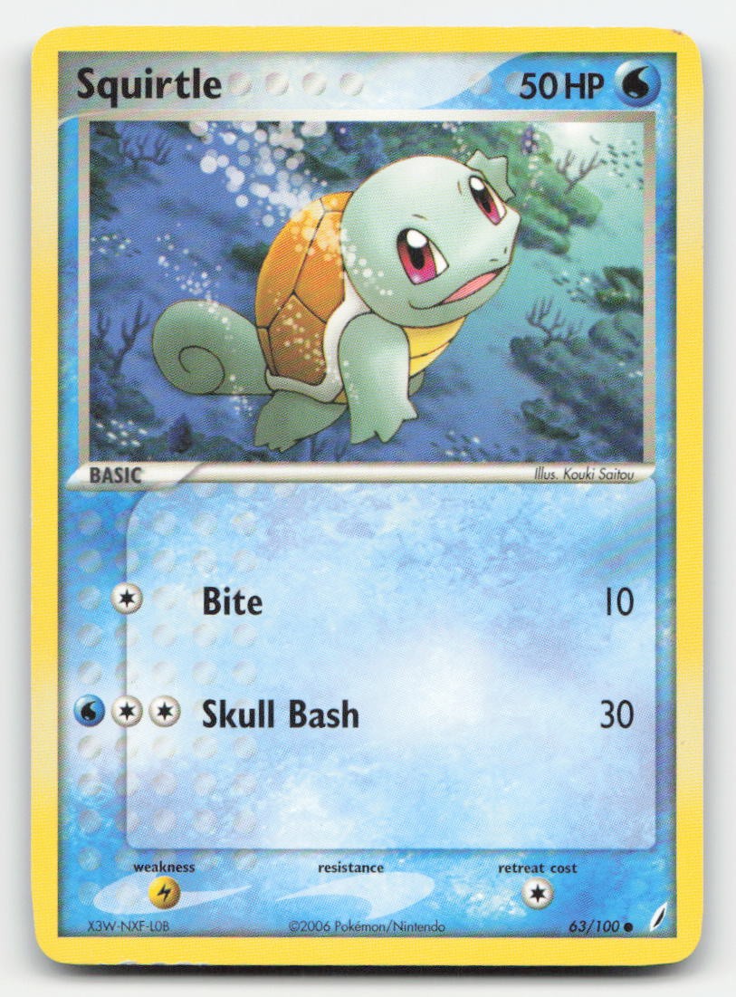 Squirtle Crystal Guardians 63/100 C Pokemon LP