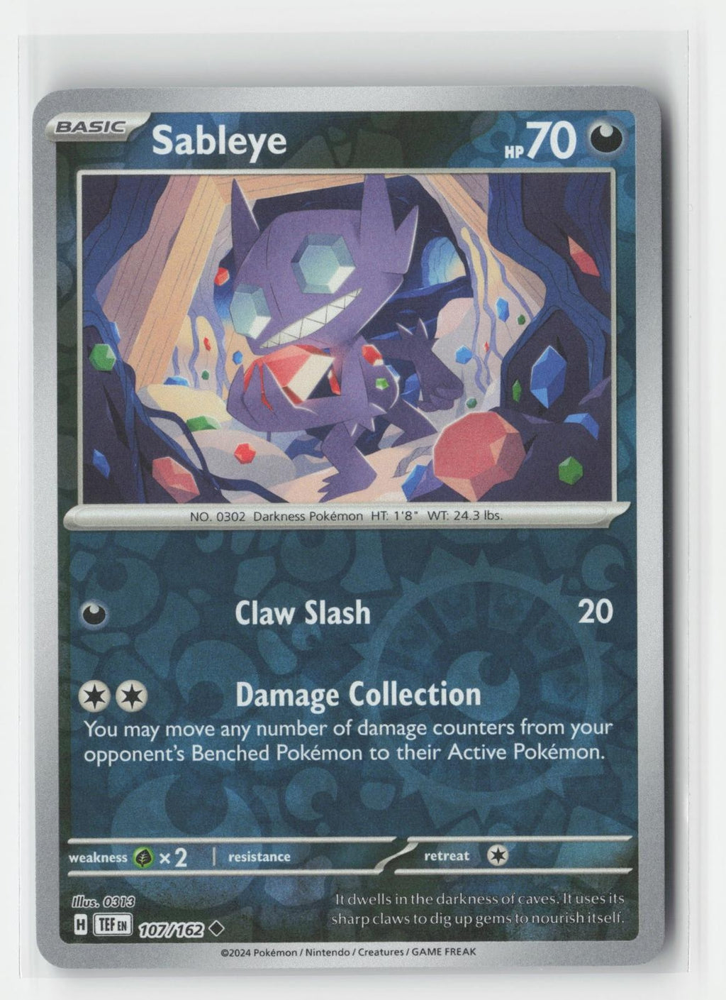 Sableye Reverse Holo Temporal Forces 107/162 UC Pokemon NM