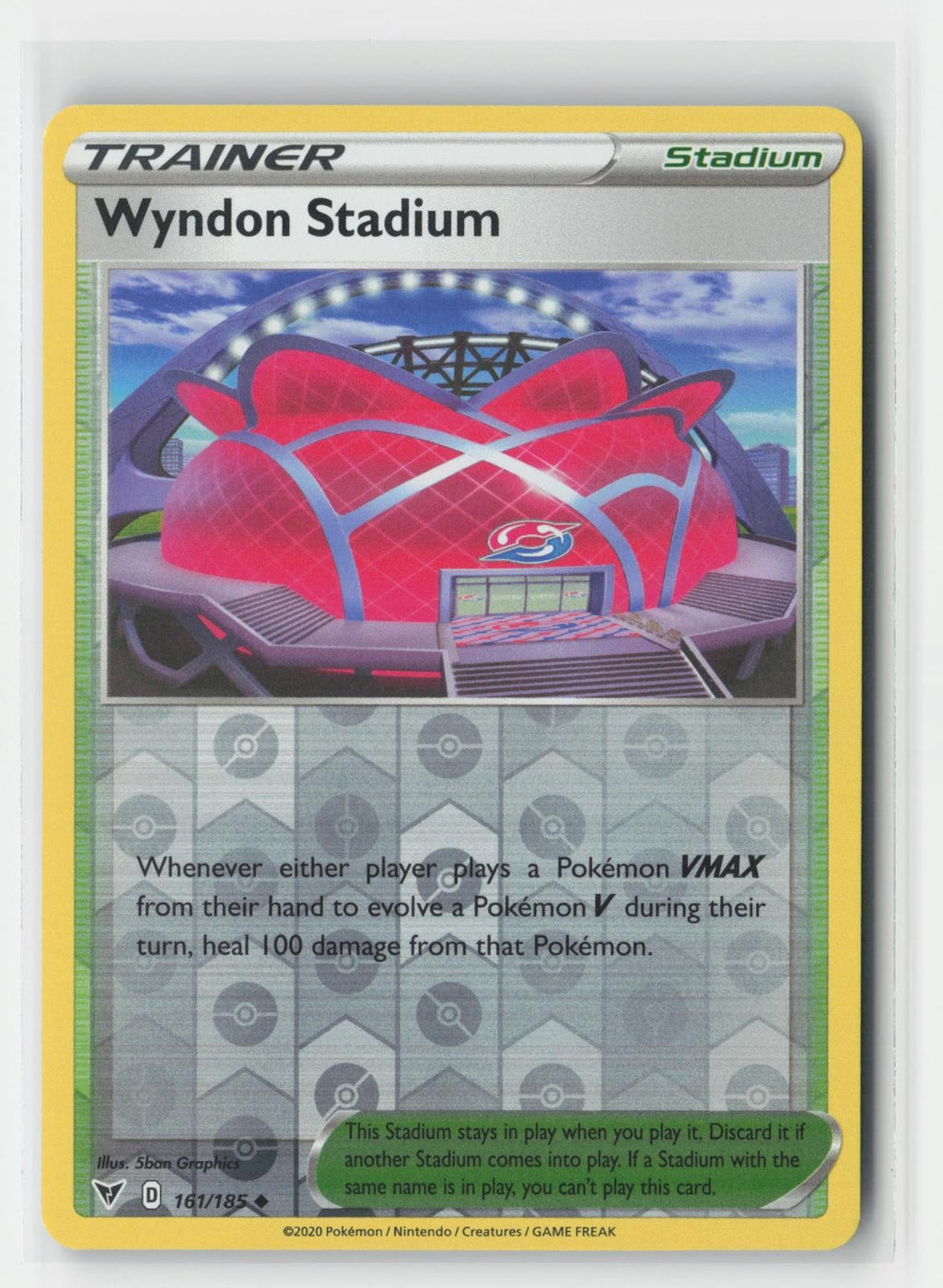 Wyndon Stadium Vivid Voltage 161/185 UC Pokemon Reverse Holo NM