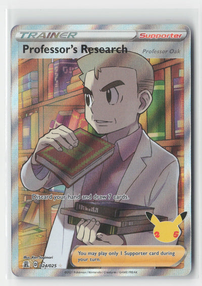 Professor's Research (Full Art) Holo Celebrations CLB 024/025 Pokemon TCG