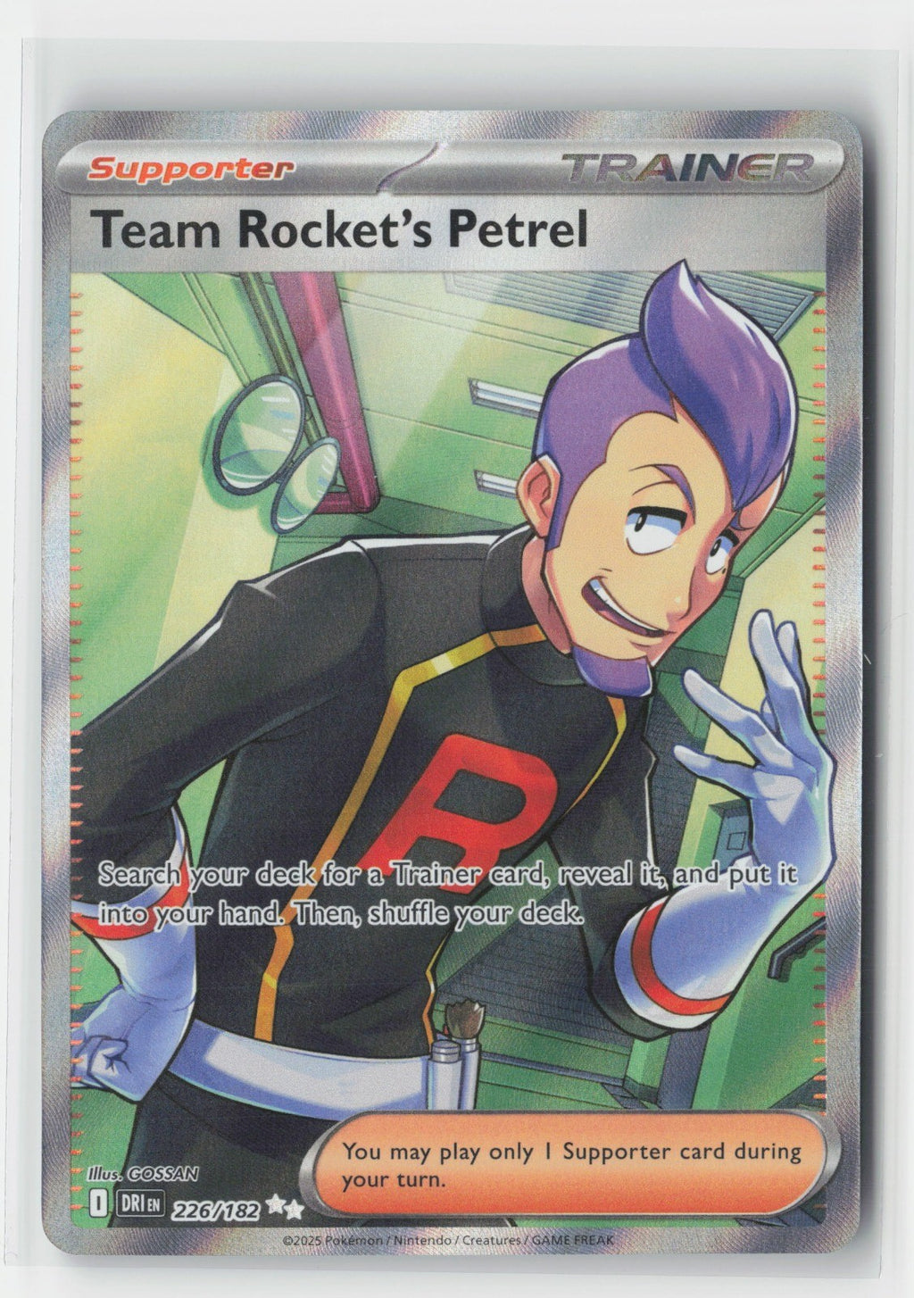 Team Rocket's Petrel Holo SV10: Destined Rivals DRI 226/182 Pokemon TCG