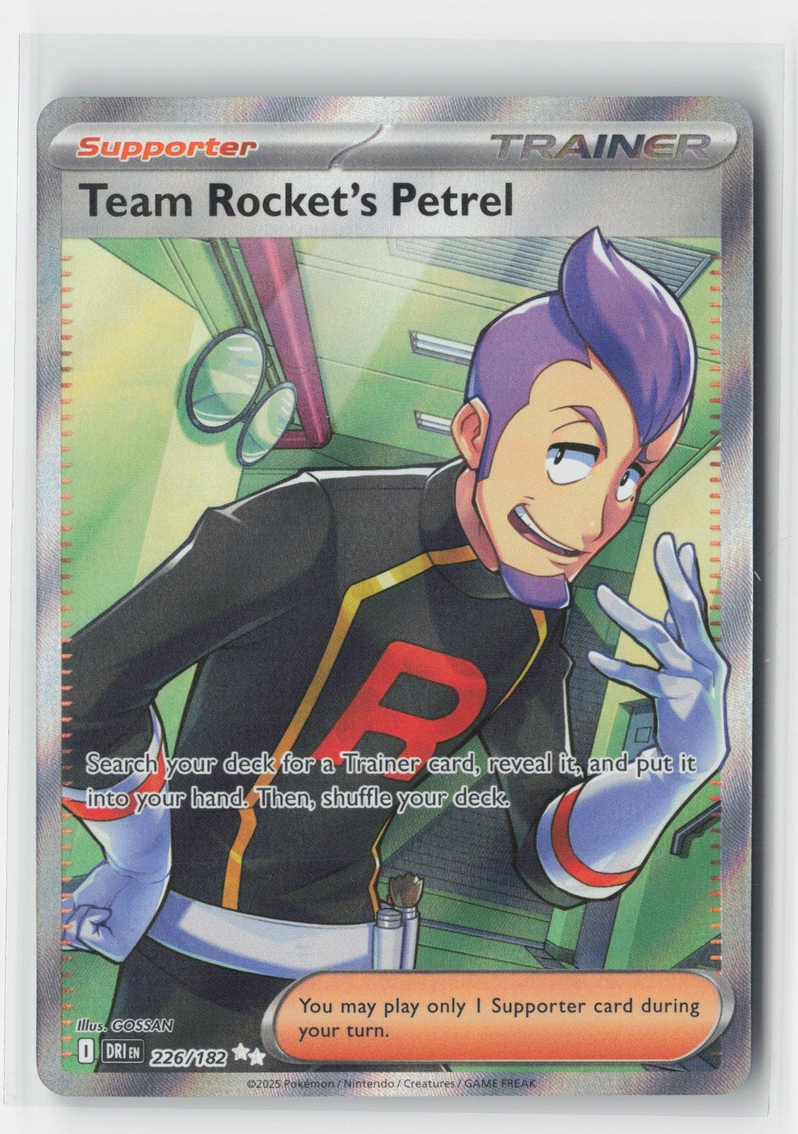 Team Rocket's Petrel Holo SV10: Destined Rivals DRI 226/182 Pokemon TCG