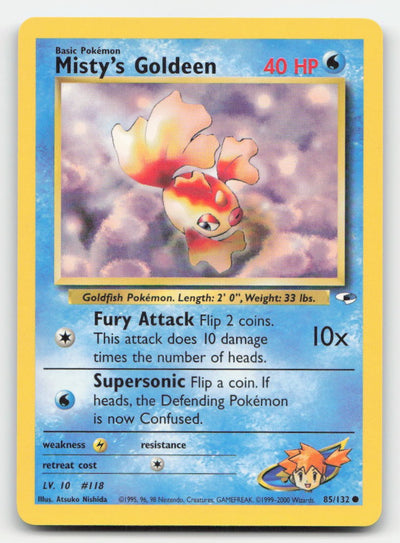 Misty's Goldeen Unlimited Gym Heroes 85/132 C Pokemon NM