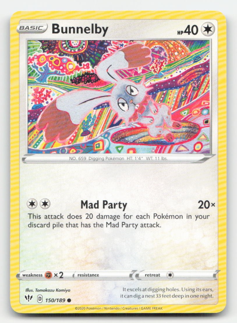 Bunnelby Darkness Ablaze 150/189 C Pokemon NM