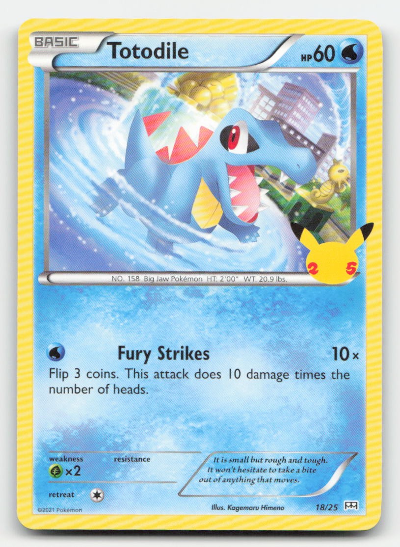 Totodile McDonald's 25th Anniversary Promos 018/025 P Pokemon LP