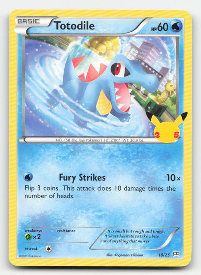 Totodile McDonald's 25th Anniversary Promos 018/025 P Pokemon LP