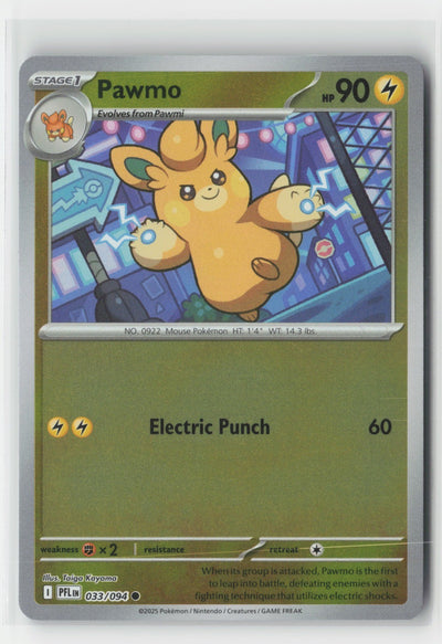Pawmo Reverse Holo ME02: Phantasmal Flames PFL 033/094 Pokemon TCG