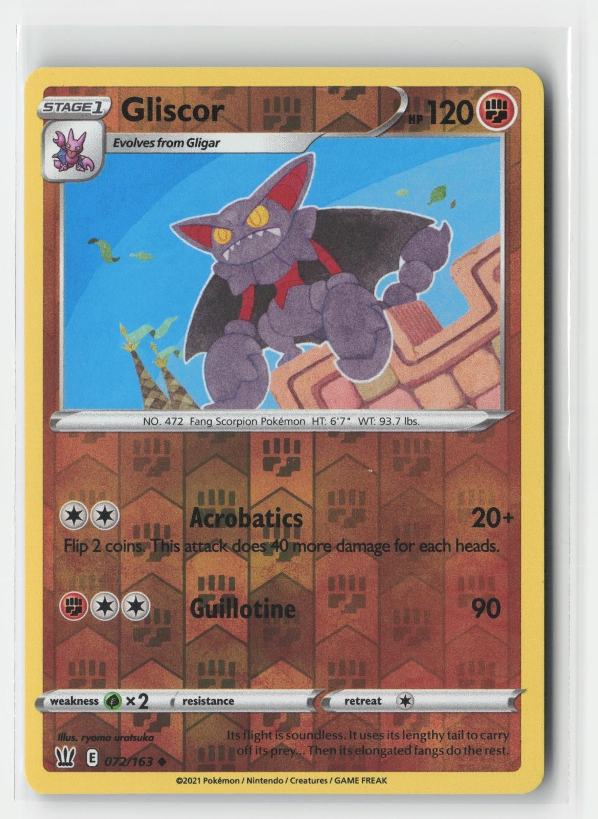 Gliscor Battle Styles 072/163 UC Pokemon Reverse Holo NM