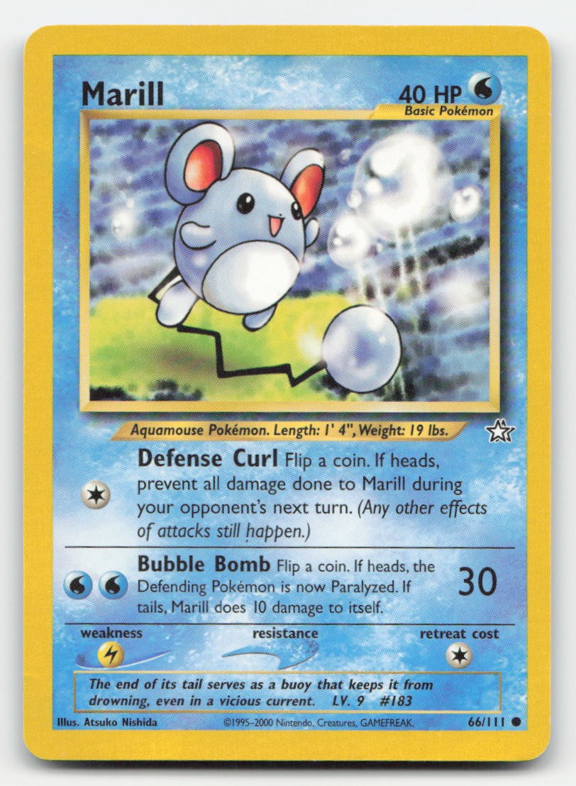 Marill Unlimited Neo Genesis 66/111 C Pokemon DMG