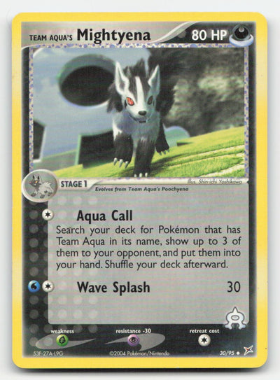 Team Aqua's Mightyena Team Magma vs Team Aqua 30/95 UC Pokemon NM