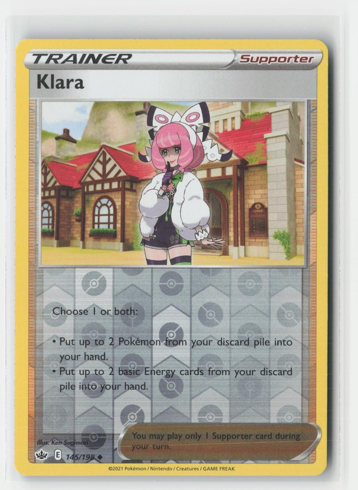 Klara Chilling Reign 145/198 UC Pokemon Reverse Holo NM