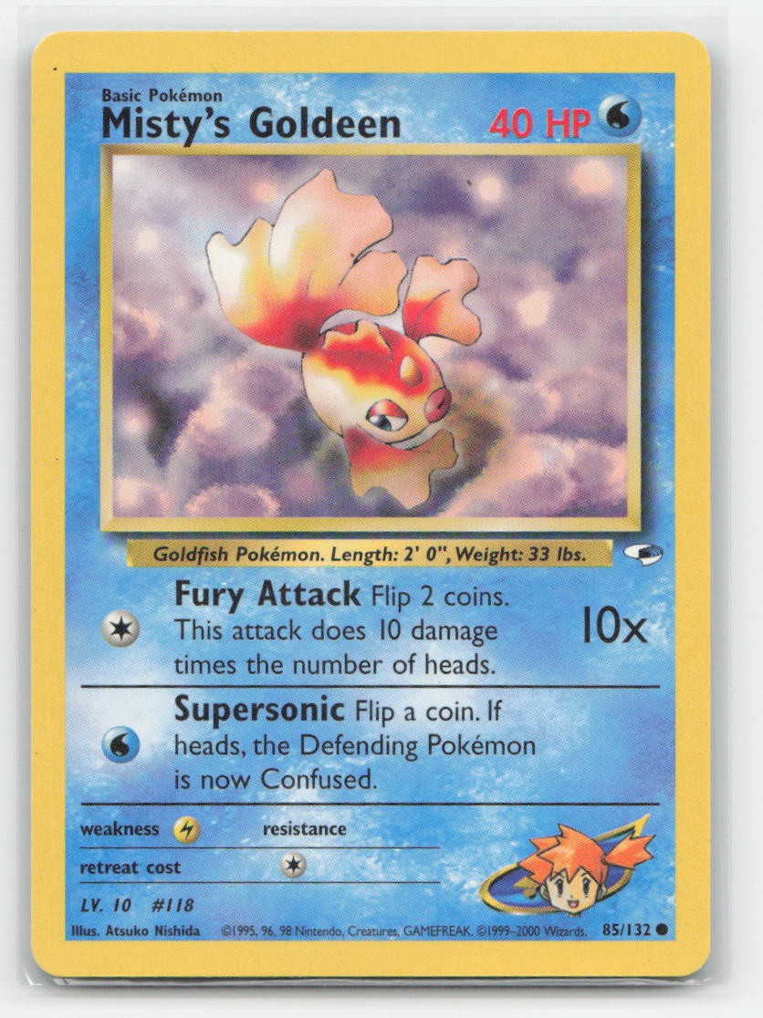 Misty's Goldeen Unlimited Gym Heroes 85/132 C Pokemon HP