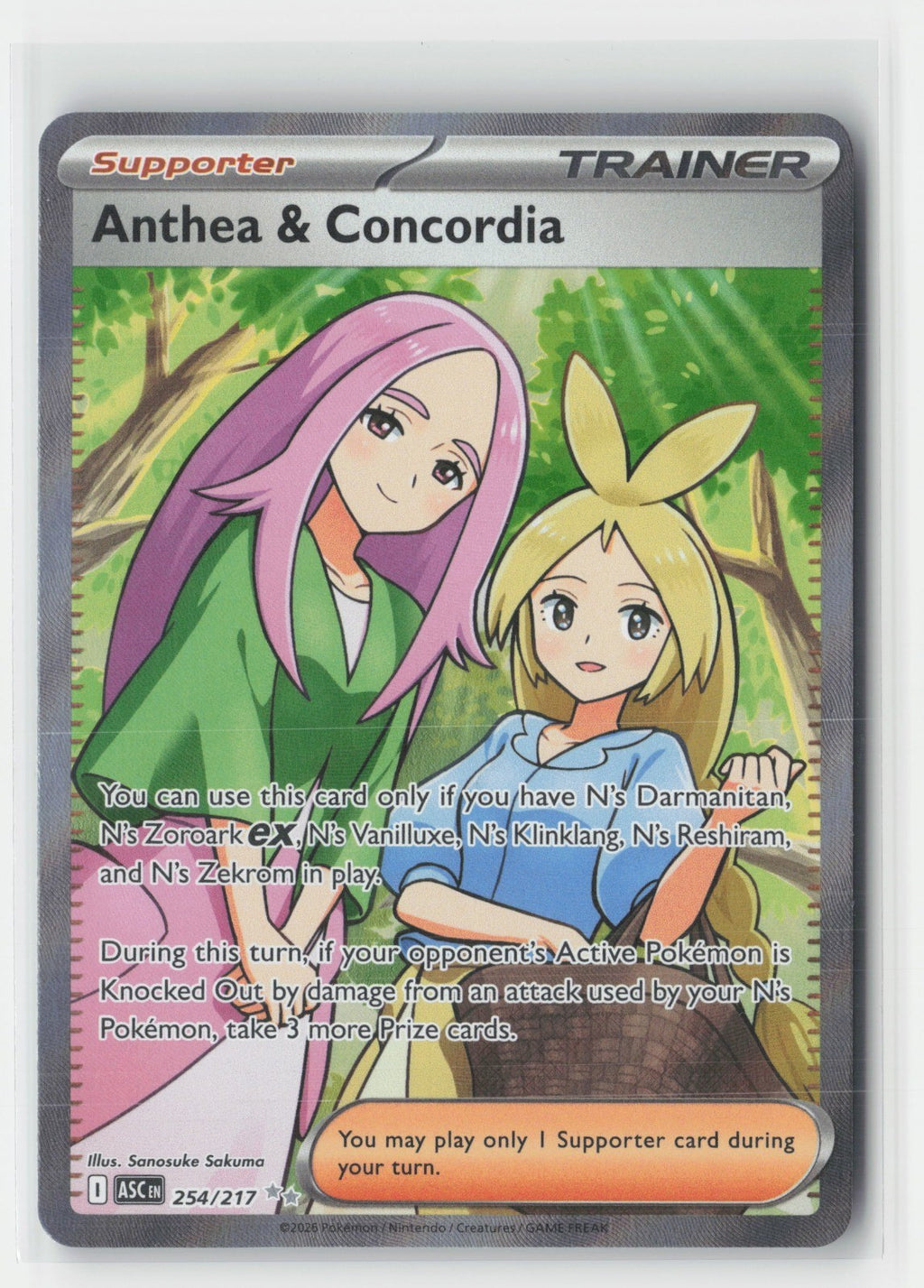 Anthea & Concordia Holo ME: Ascended Heroes ASC 254/217 Pokemon TCG