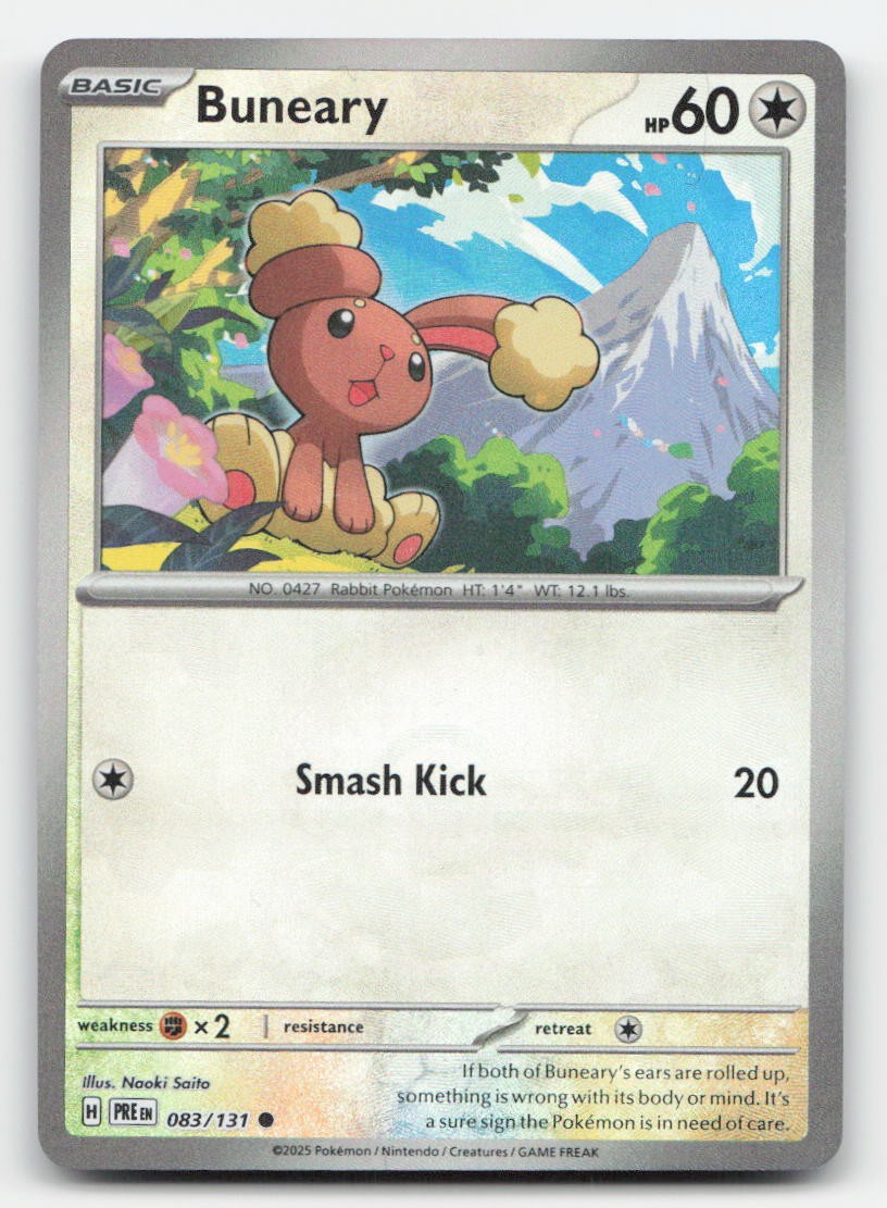 Buneary (Poke Ball Pattern) Holo Prismatic Evolutions 083/131 C Pokemon LP